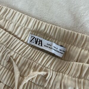Zara Beige Drawstring Pants